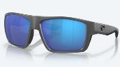 Lunette Bloke - Black matte Grey / Blue mirror - Costa 