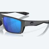 Lunette Bloke - Black matte Grey / Blue mirror - Costa 